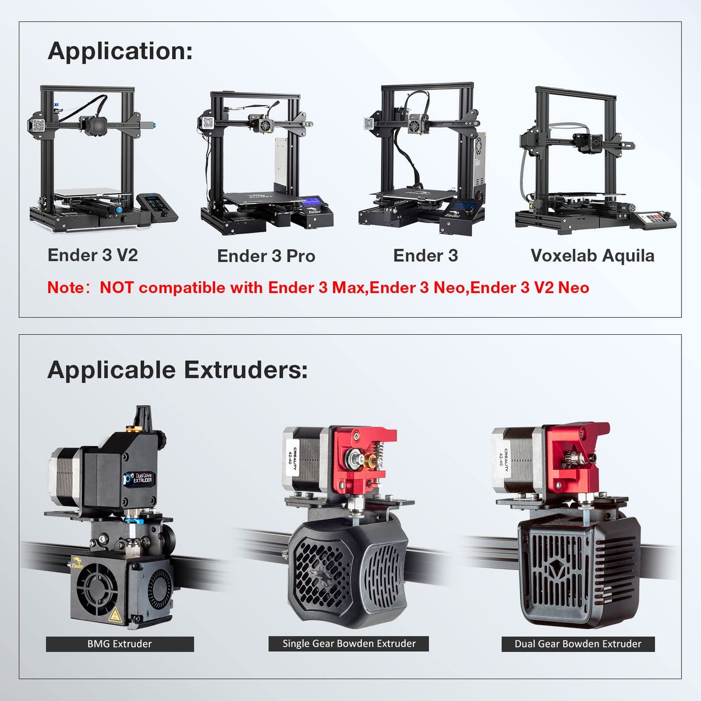 UniTak3D Ender 3 Direct Drive Upgrade Conversion Bracket for Ender 3 V2,Ender 3 Pro and Voxelab Aquila 3D Printer for B-MG&Dual Gear&Bowden Extruder(NOT for Neo Series,Extruder&Hotend NOT Include)