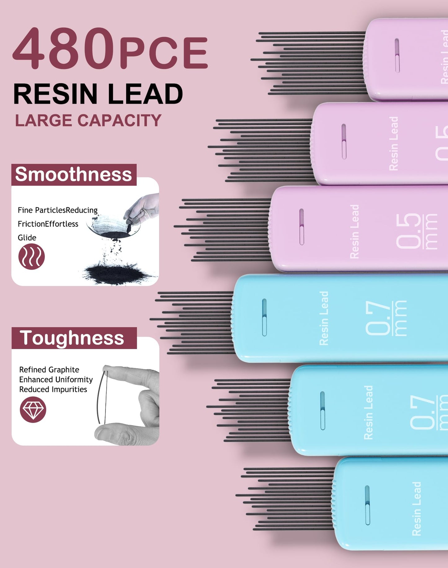 20PACK Mechanical Pencil, 8Pcs 0.5 0.7mm Mechanical Pencils Set With Eraser and 480 Pcs Refills, Cute Colored Preppy School Supplies Gift for Girls Writing - Come With Custom Case