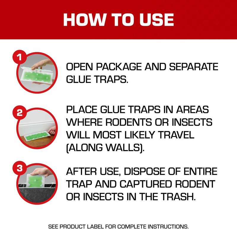 Tomcat Super Hold Glue Traps - Effective Rat & Mouse Control | Ready-to-Use, 2 Traps