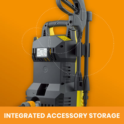 Vytronix PW1500 Powerful Electric Pressure Washer 1400W | Jet Wash | High-Performance Power Cleaner for Car, Home, Patio and Garden Furniture | 105 Bar Water Jet Yellow