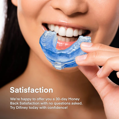 Difiney Anti Snoring Device: FDA-Cleared Anti Snoring Mouthpiece Mouth Guard - Effective Anti Snore Solution for Men and Women to Reclaim Peaceful Sleep (Blue)