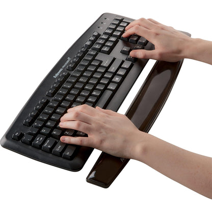 Fellowes Crystal Black Wrist Rest (9112201)