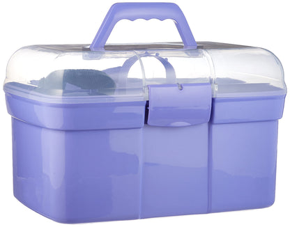Kerbl Grooming box filled for children, purple (care kit for horses) 321765, 8 pieces (pack of 1), polypropylene