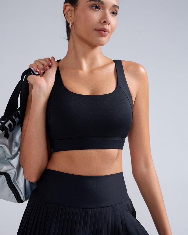 RUNNING GIRL Sports Bras for Women High Support,Adjustable Strap Molded Cup Sports Bra with Swen Pads