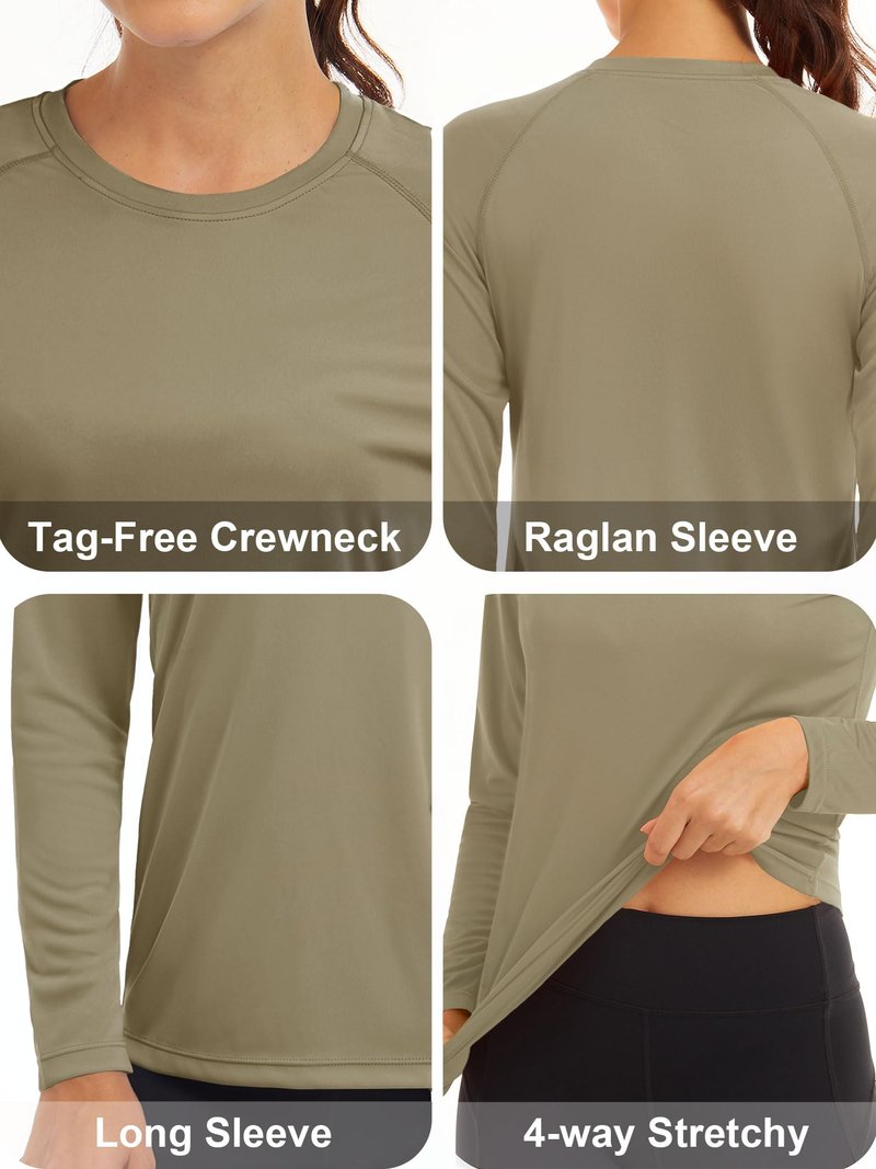 MAGCOMSEN Workout Shirts for Women Running Shirts Women UV Protection Shirts for Women Fishing Shirts Long Sleeve T Shirts for Women