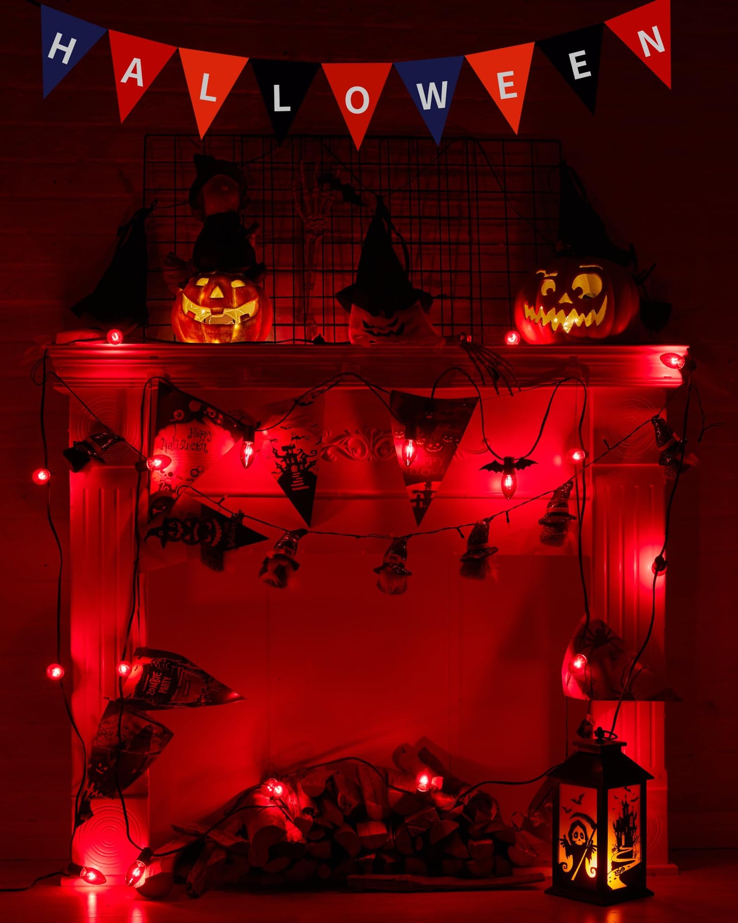 Brightown 25 Pack C9 Purple Replacement Bulb for Halloween Holiday Decorations String Light, E17 Intermediate Base, 7 Watt