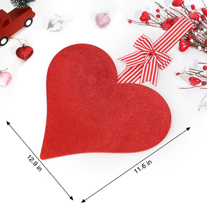AKEROCK Valentines Day Door Decorations, 3D Heart Shaped Wooden Hanging Sign for Valentines Decorations or Wall Decor