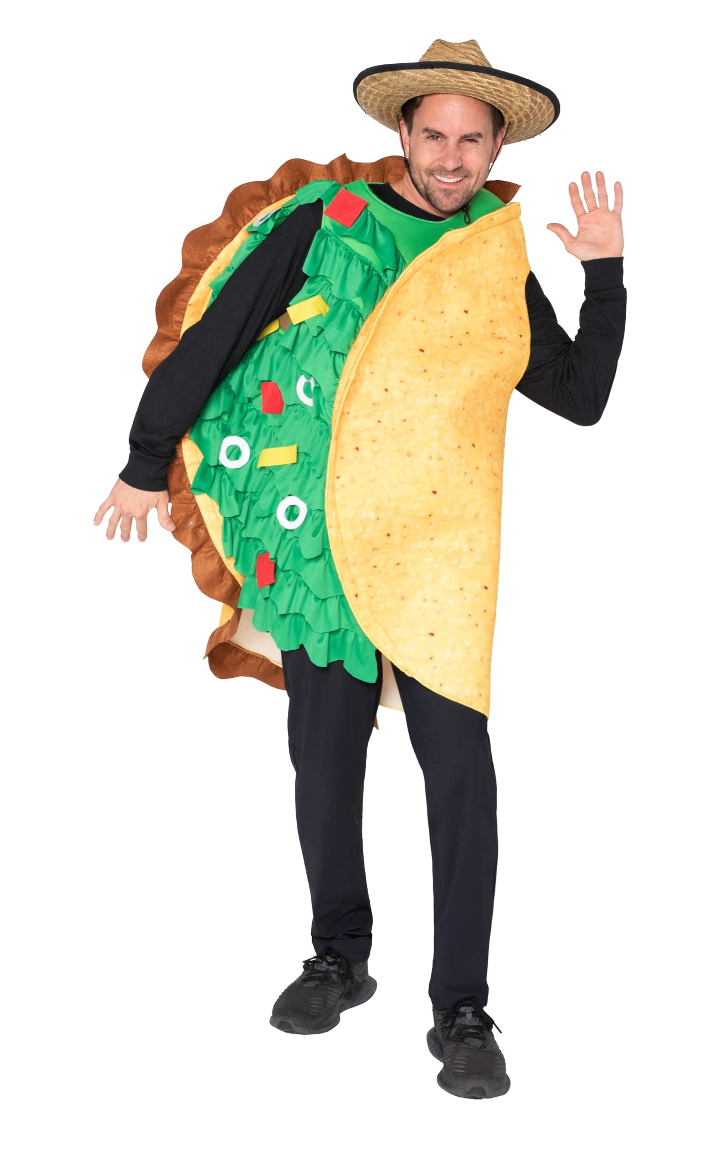 Spooktacular Creations Taco Costume Adult Men Realistic Deluxe Set for Halloween Dress Up Party Theme Activities