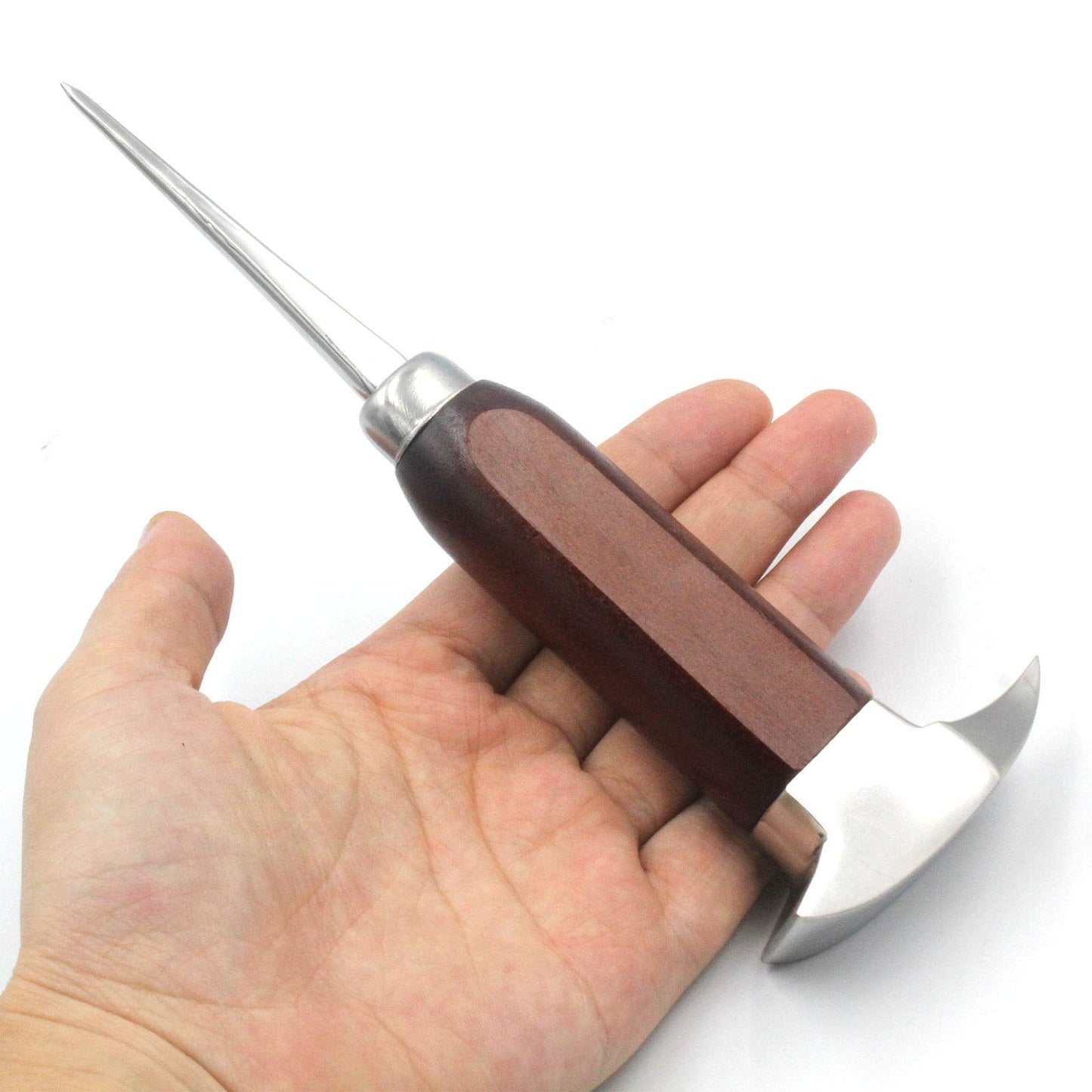 Ice Pick Stainless Steel, Ice Picks for Breaking Ice, Ice Pick with Wood Handle, Ice Picks for Kitchen, Bars, Bartender, Best Ice Carving Tools (short)