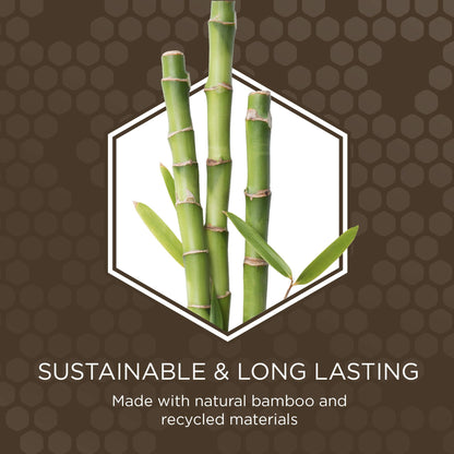 Burt's Bees for Pets Double Sided Pin & Hemp Bristle Dog Brush | Best All-Purpose Dog Brush to Reduce Shedding | for Long & Short Haired Large Dogs, Bamboo (Pack of 1)