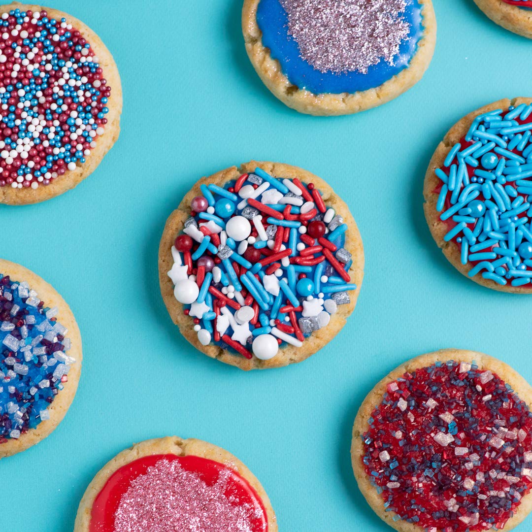 Sweets Indeed Sprinkles, Edible Sprinkle Mix, Perfect for Cake Decorations, Baking, Ice Cream, Cookies, Cupcake Topper (Patriotic)