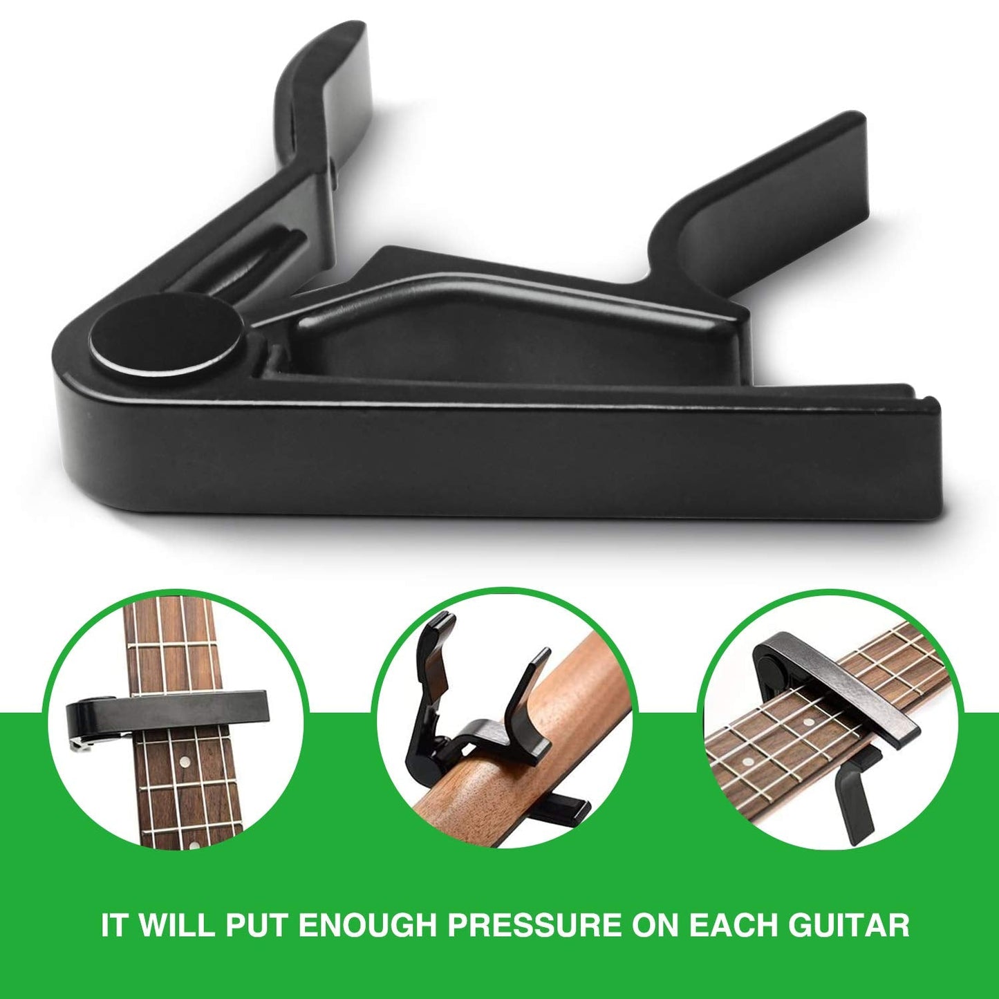 Guitar Capo, 6-String Acoustic & Electric Guitar Capo,Capo for acoustic guitar(Black)
