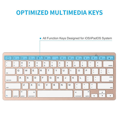 OMOTON Bluetooth Keyboard Compatible with iPad 10th Generation, iPad 10.2 (9th/8th/7th), iPad Pro 13/12.9/11 inch, iPad Air/Mini and More iOS Devices, White