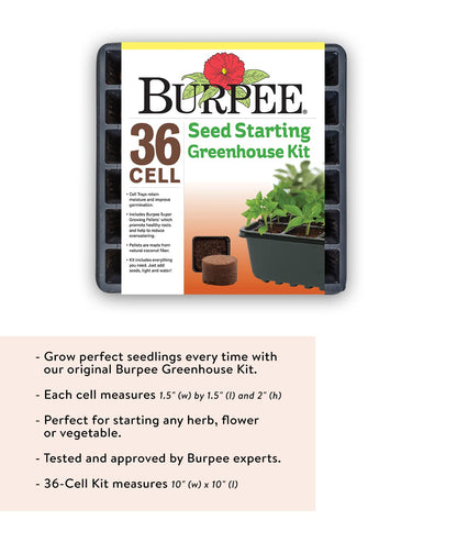 Burpee 36 Cell Seed Starting Kit, One Size, Model:Seed Starter Tray