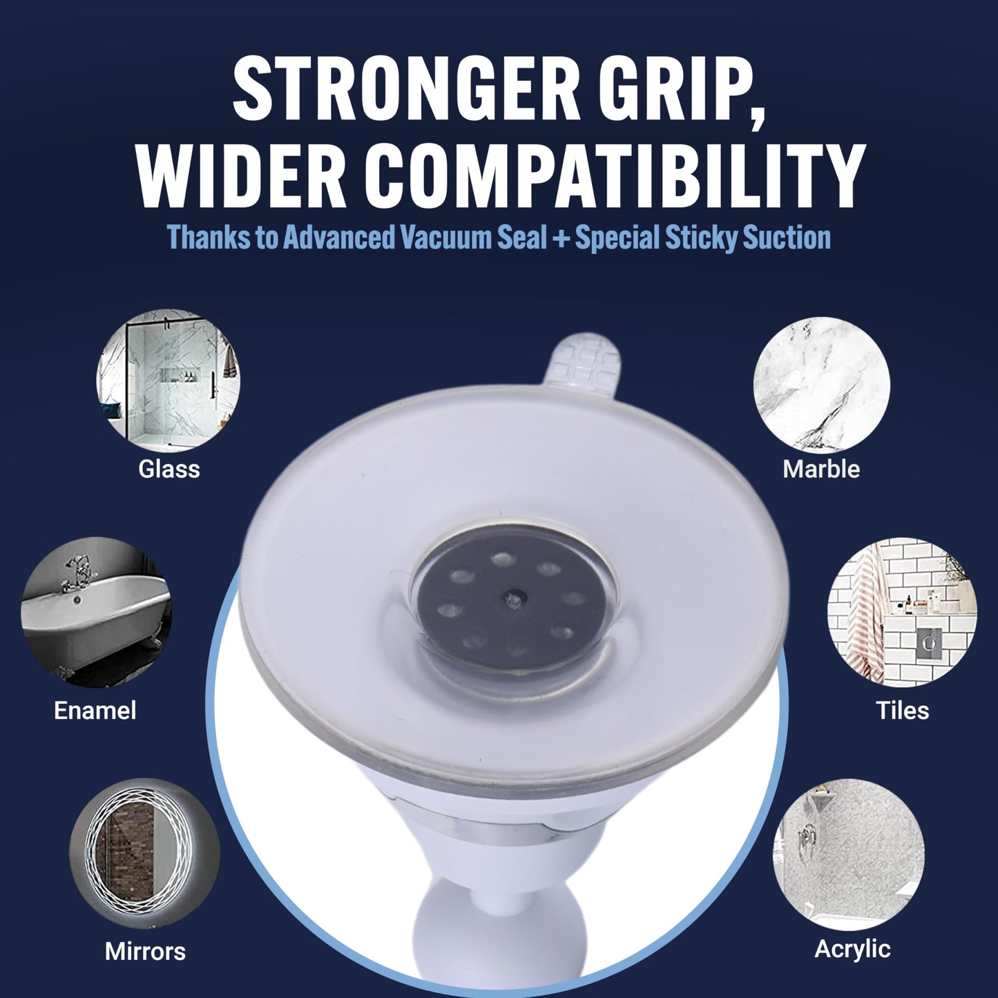 MIRRORVANA Fogless Shower & Shaving Mirror with Upgraded Suction Mount for Bathroom, Anti Fog & Mist Free Shatterproof Surface and 360° Swivel, 16cm x 16cm (1X Magnification)