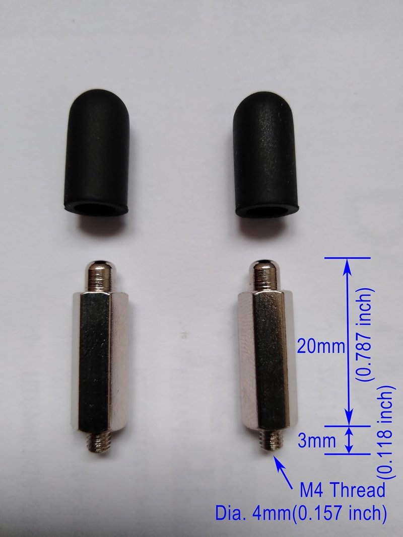 Extra Long Contact Point for Dog Training Shock Collar - Conductive Silicone Rubber Tip | M4 Thread