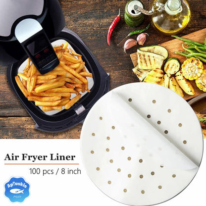 18 PCS Air Fryer Accessories, 8 Inch XL Deep Fryer Accessories Compatible with Gowise USA Phillips Ninjia Cosori Cozyna Air Fryer, Fit 3.6QT- 6.8QT Air Fryer with Cake Pan, Pizza Pan, Air Fryer Liner