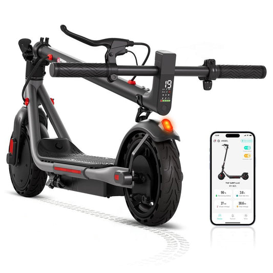 YHR Adult Scooter,Up to 19/23 MPH and 30 Miles Long Range Scooter,Portable Folding EScooter with Dual Brakes,8.5"/10" Solid and Pneumatic Tire,Commuting Escooter App Control