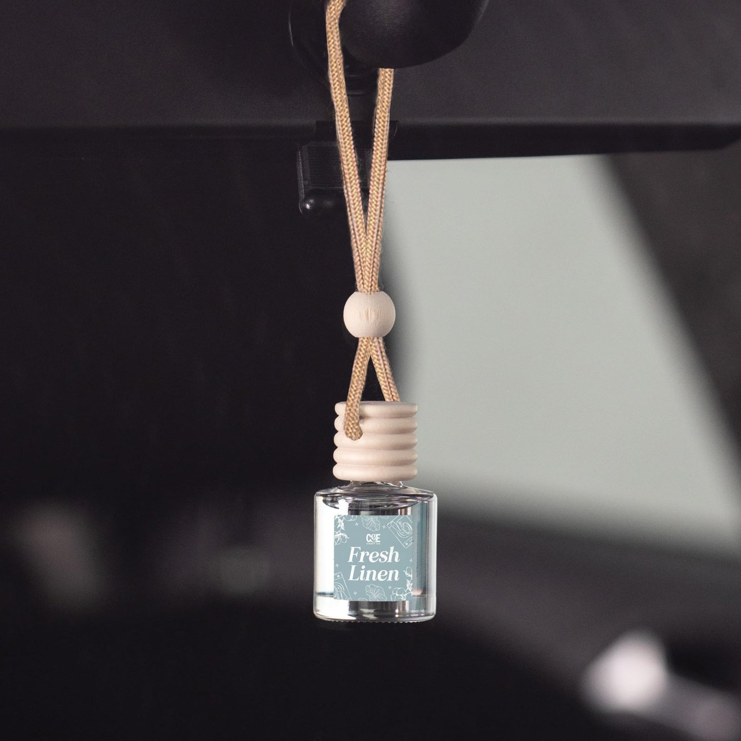 CANDECraftCo Car Air Hanging Fragrance Oil, Car Auto Freshener for Essential Oils, Scents Fragrance Aromatherapy Automobile Diffuser, Long Lasting (Fresh Linen)