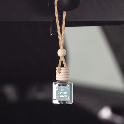 CANDECraftCo Car Air Hanging Fragrance Oil, Car Auto Freshener for Essential Oils, Scents Fragrance Aromatherapy Automobile Diffuser, Long Lasting (Fresh Linen)