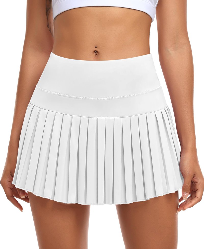 JoyGirl Womens Pleated Tennis Skirt with Shorts High Waisted Golf Skort Mini Skirt Workout Skirt Athletic Skorts with Pockets