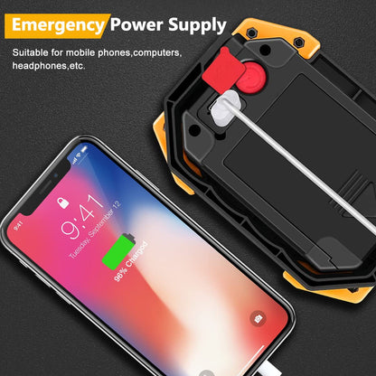 Edasion 30W LED Work Light Rechargeable COB Floodlight Super Bright 2000LM Portable Light Outdoor USB Battery Security Light Waterproof for Camping Fishing Hiking Car Garage, 2 Packs