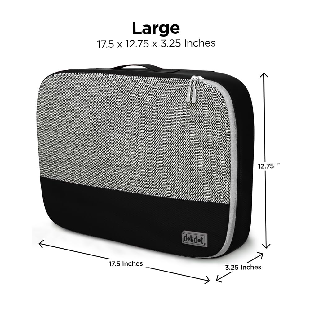 Dot&Dot Large Packing Cubes - 4 Pcs Suitcase Organizer Set - Carry On Travel Cubes
