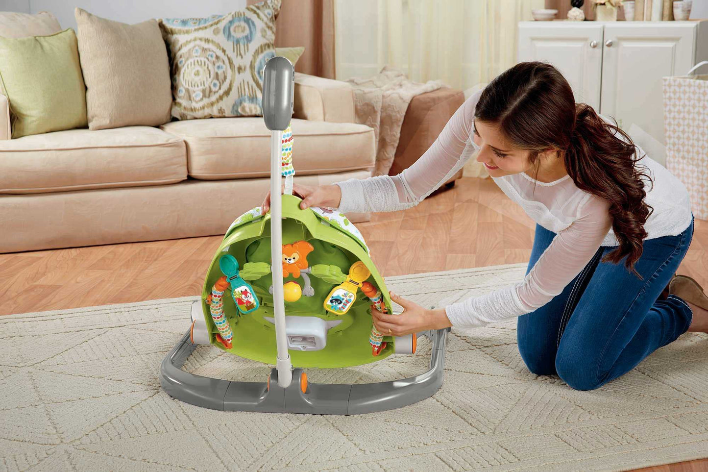 Fisher-Price Woodland Friends SpaceSaver Jumperoo, One Size