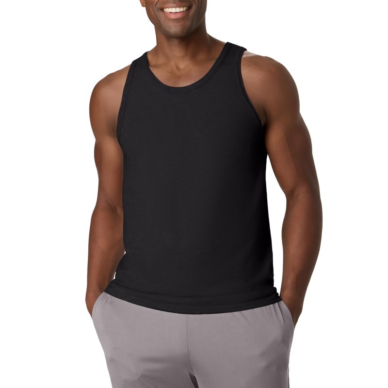 Hanes Men's X-Temp Tank Top 2 Pack, Black, XX-Large