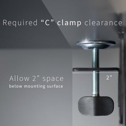 VIVO Clamp-on 6 x 9 inch (11 Including Clamps) Desk Extender, Wrist Support, Armrest Tray, Table Mount for Sit Stand Desks, Black, DESK-EXT09
