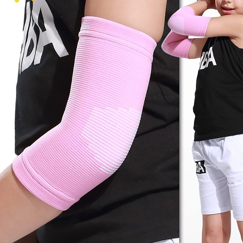 TXBONA Kids Arm Guard,Compression Elbow Pads,Children Elbow Sleeves,Elbow Protection for Cycling Sports Basketball Volleyball(1 Pair) (Black)