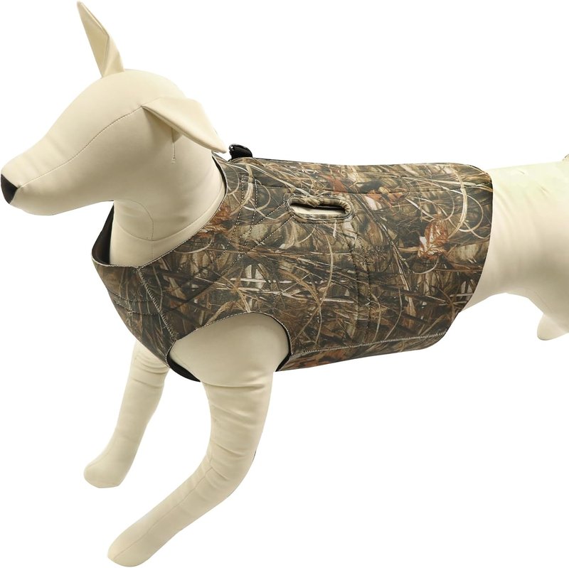 HUNTPAL Waterfowl Camo Dog Hunting Vest - Neoprene Reflective Harness for Large Dogs | Adjustable No Pull Design