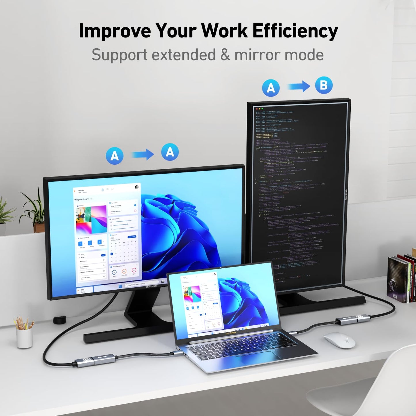 BENFEI USB C to HDMI Adapter 4K@60Hz, USB Type-C to HDMI Adapter [Thunderbolt 3/4/5 Compatible] with iPhone 15 Pro/Max, MacBook Pro/Air 2023, iPad Pro, iMac, S23, XPS 17, Surface Book