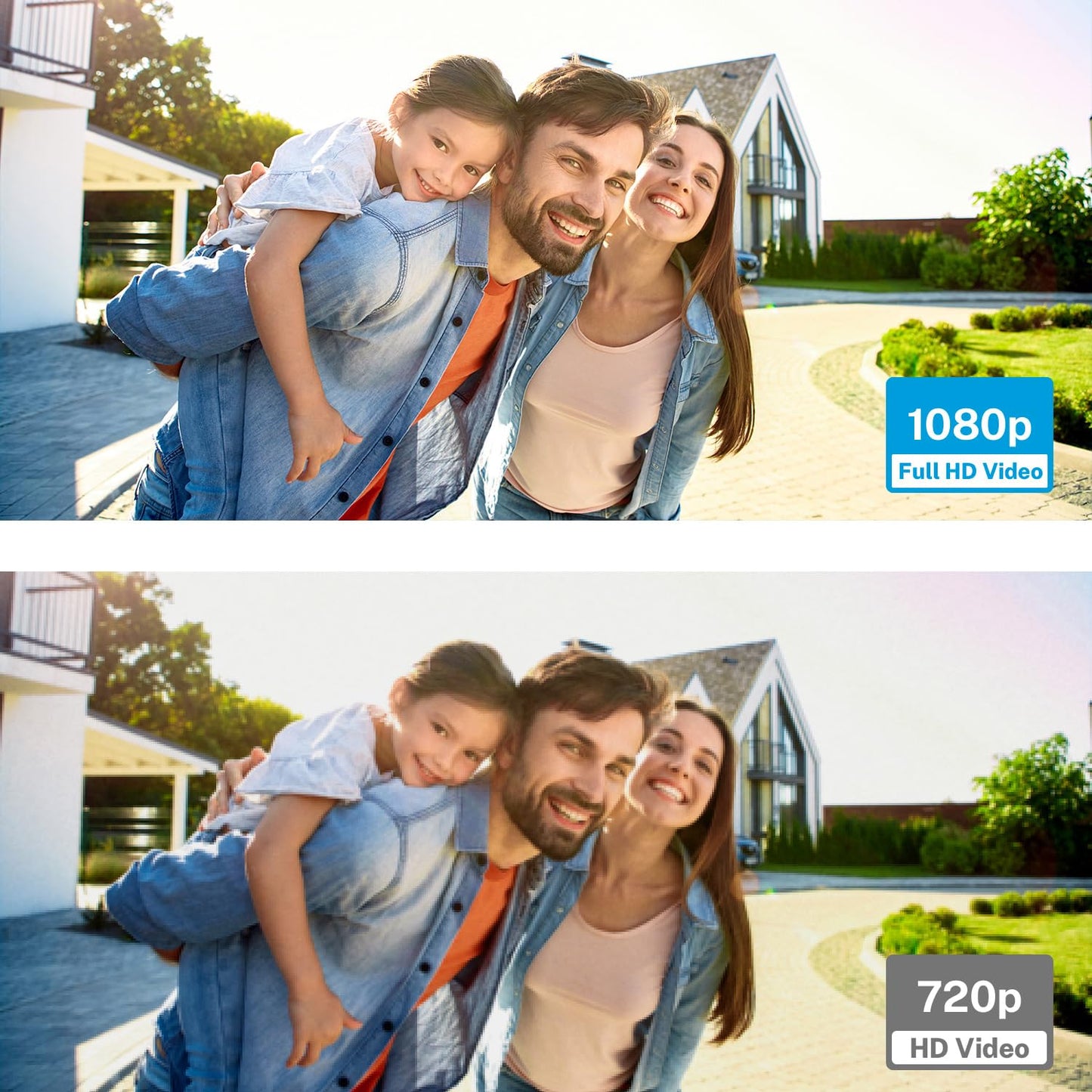 GridTera Smart Video Doorbell Camera Wireless, AI Human Detection and Instant Alerts, Night Vision, 2-Way Audio, Battery Powered, Cloud Storage Sold Seperately, 2.4G WiFi (Chime Included)