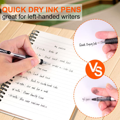 Gel Pens, 30 Pack Black Gel Pen Fine Point, Retractable Gel Ink Rollerball Pens for Smooth Writing (0.7mm) Back to School Supplies