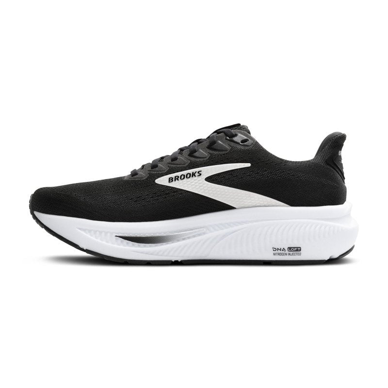 Brooks Men’s Ghost 17 Neutral Running Shoe - Black/Grey/White - 8 Medium