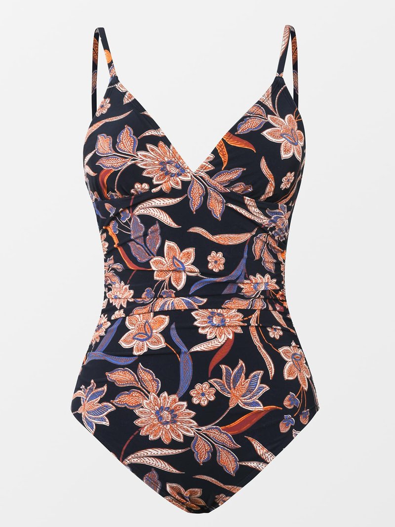 CUPSHE Women's One Piece Swimsuit Tummy Control V Neck Bathing Suits XS