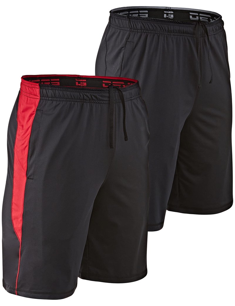 DEVOPS Men's 2-Pack Loose-Fit 10" Workout Gym Shorts with Pockets