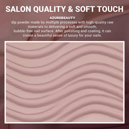 AZUREBEAUTY Dip Powder Nail Kit Starter, All Season Skin Tone Nude Brown 4 Colors Acrylic Dip Powder Liquid Set with Base/Top Coat Activator for French Nail Art Manicure DIY Salon Gifts