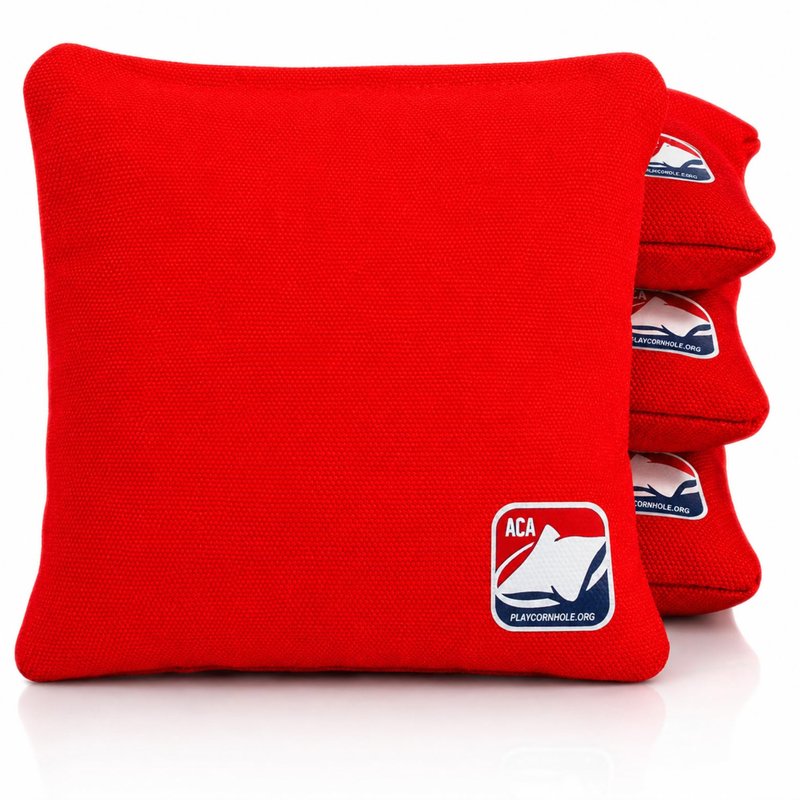 ACA Daily 66x Regulation Cornhole Bags Weather Resistant Resin Filled 6x6 Set of 4 Red