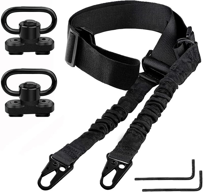 Bengor Two Point Rifle Sling - Adjustable Extra Long with 1.25" QD Swivel Mounts | M-Rail Attachments
