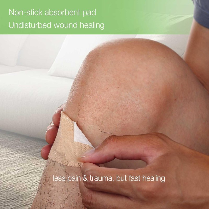 NeuHeils 80 Pcs Silicone Bandages for Sensitive Skin Assorted Sizes: Small 0.75x3 in (60 Pcs) & Large 2x4 in (20 Pcs). Non-Stick Pad, Hypoallergenic, Pain-Free Removal, Idea for Fragile Skin