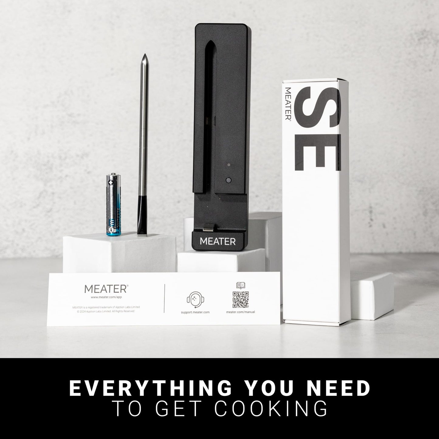 MEATER Plus: Smart Bluetooth Wireless Meat Thermometer Digital | BBQ, Grill, Oven, Smoker, Air Fryer, Kitchen | Perfect for Steak, Chicken, Turkey, and More | Delicious Recipes in App