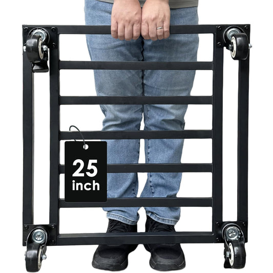 Hongsane 25" Plant Caddy with Wheels Heavy Duty,800Lbs Large Metal Plant Dolly,Rolling Square Plant Stand with Industrial Casters,Rust-Proof Plant Rollers for Large Planters,Pots,1 Pack