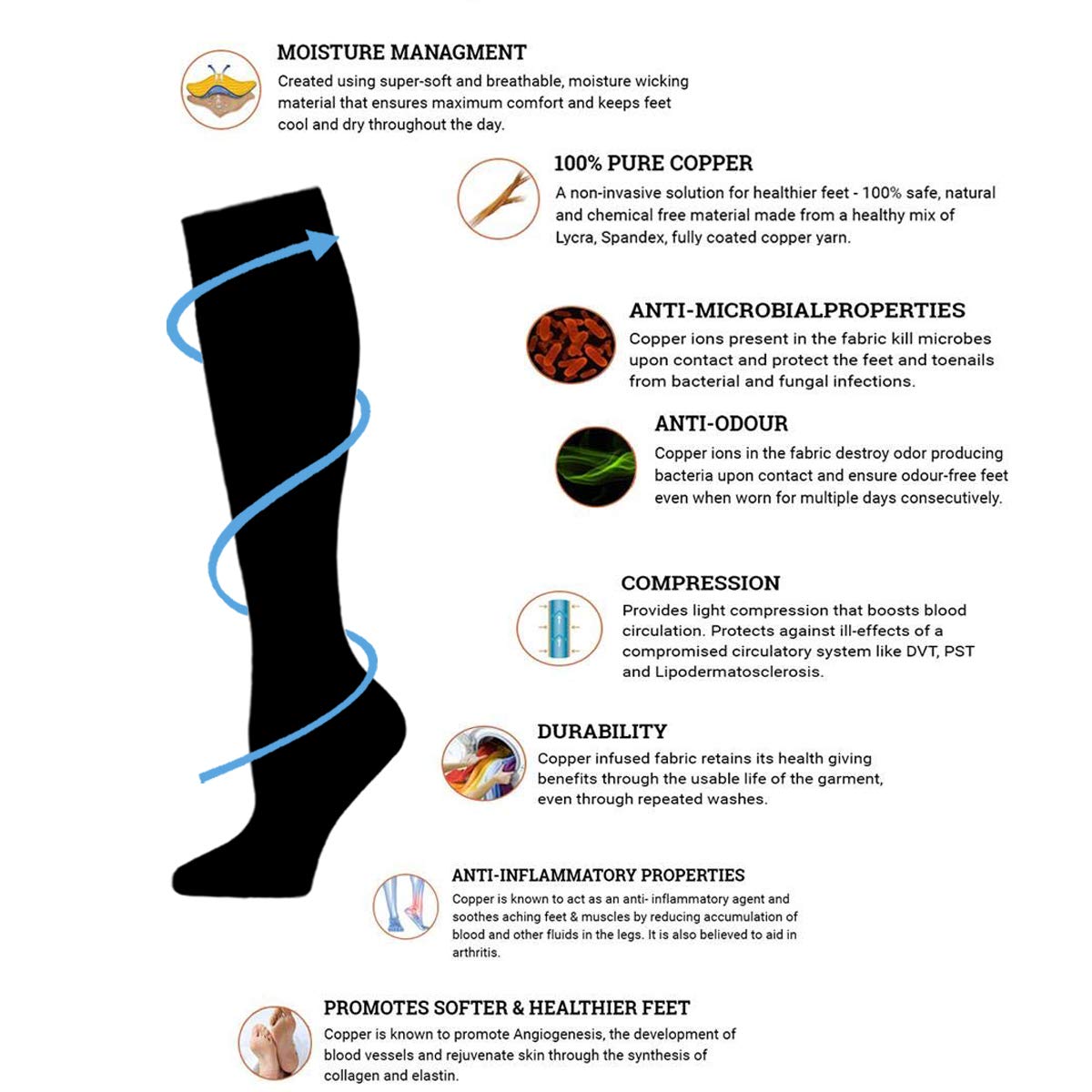 Compression Socks for Women & Men 8 Pairs 20-30 mmHg is Best Graduated Athletic, Running, Flight,Travel,Nurses (B-Multicoloured 03, Large-X-Large)