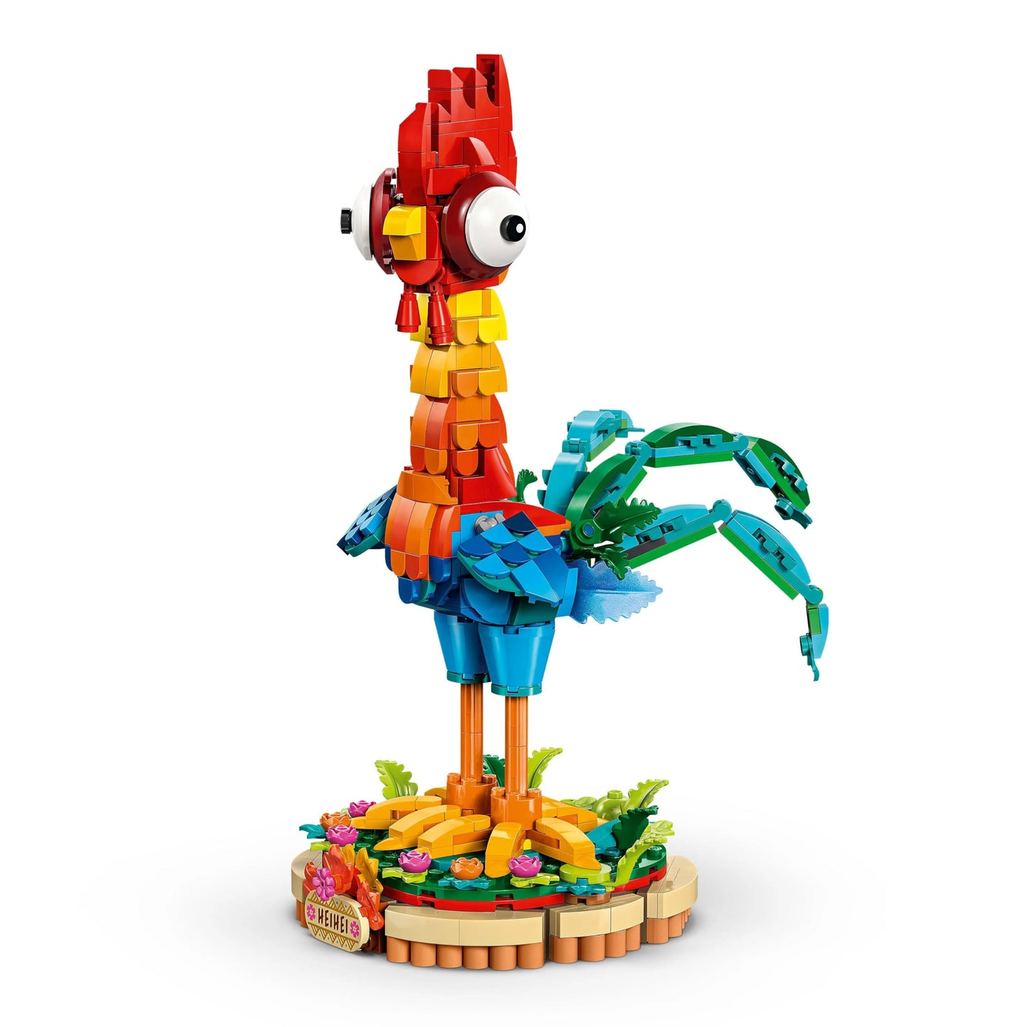 LEGO | Disney Moana 2 Heihei Building Toy - Play and Display Animal Figure with a Rotating Head, Posable Wings & Tail Feathers plus a Stand - Birthday Gift for 9+ Year Old Girls - 43272