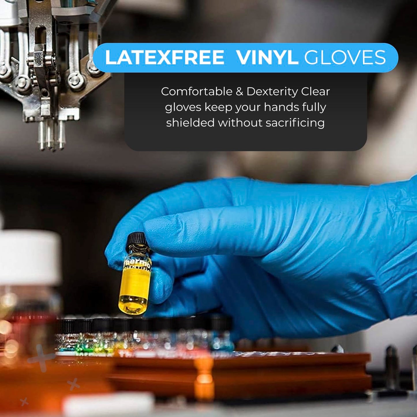 eatasty Disposable Gloves, Size M, Pack of 1000, Blue Vinyl Gloves, Powder Free, Latex Free, Comfortable Fit, Suitable for Food Handling, Cleaning, Hairdressing & Multi-Purpose Use