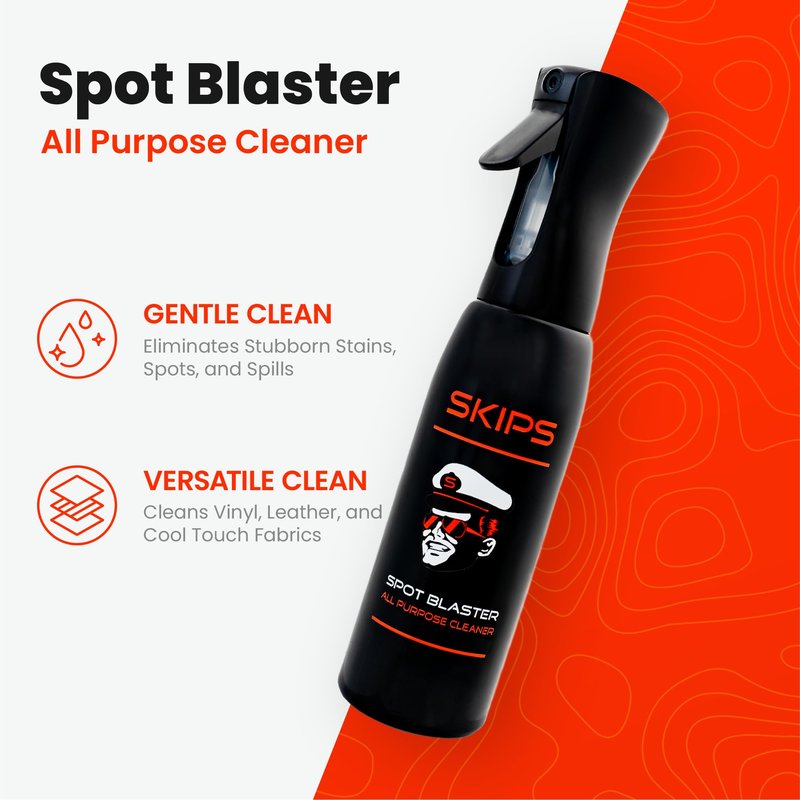 SKIPS All Purpose Boat Cleaner: Premium Boat Cleaner for Spots, Spills & Cool-Touch Fabrics – Gentle Stain Remover for Vinyl, Leather & All Boat Surfaces - 16 oz Pressurized Continous Spray Bottle