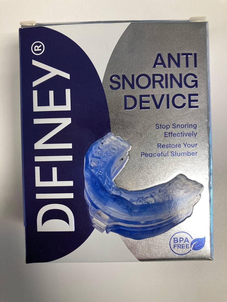 Difiney Anti Snoring Device: FDA-Cleared Anti Snoring Mouthpiece Mouth Guard - Effective Anti Snore Solution for Men and Women to Reclaim Peaceful Sleep (Blue)
