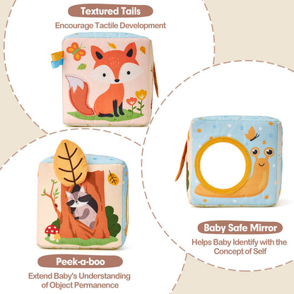 hahaland Baby Tissue Box Toy - Baby Toys 6-12 Months Montessori Toys for 6 Month Old Must Haves - Boy Girl Shower Gifts for Babies 6 9 12 18 Months Old Developmental Sensory Pulling Play Scarf Toy